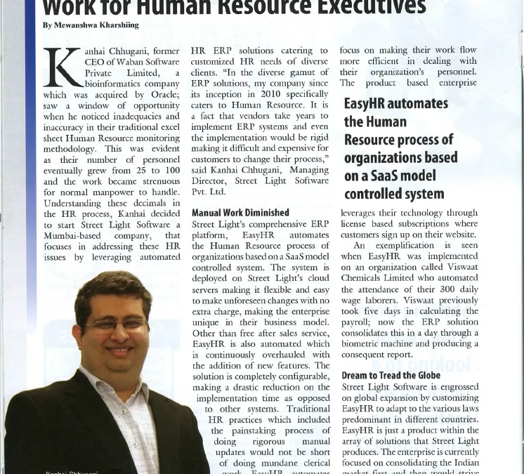 Article in CIO Review India