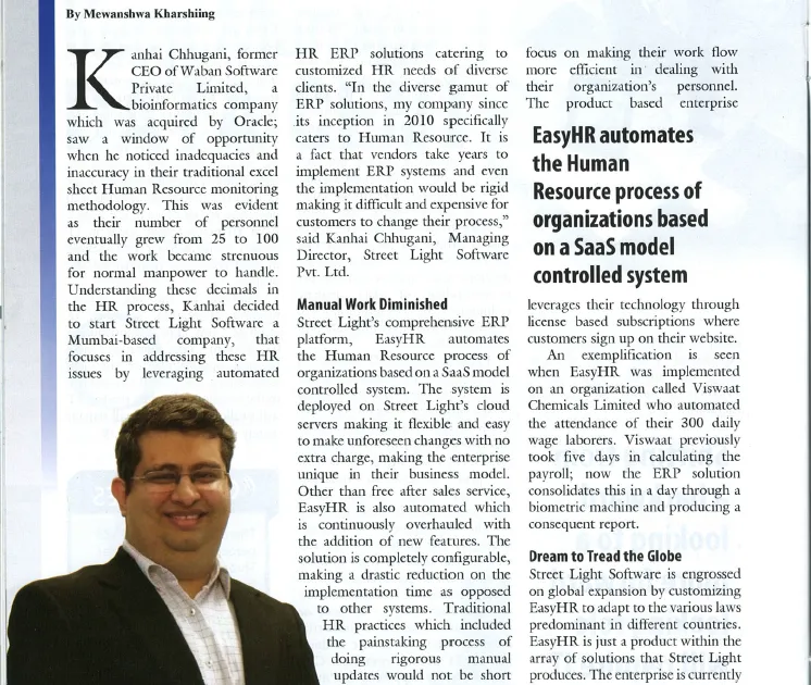 Article in CIO Review India