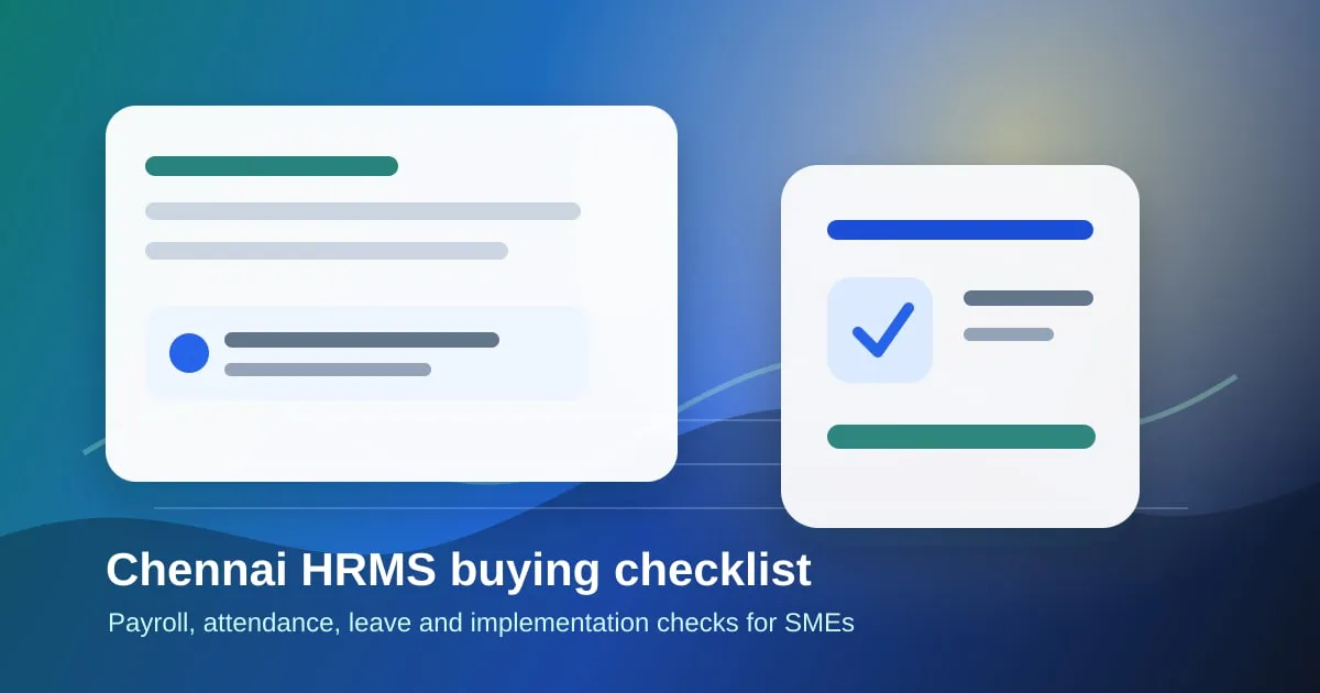Chennai HRMS Buying Checklist for SMEs