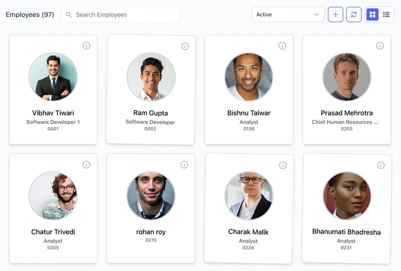 EasyHR employee management dashboard